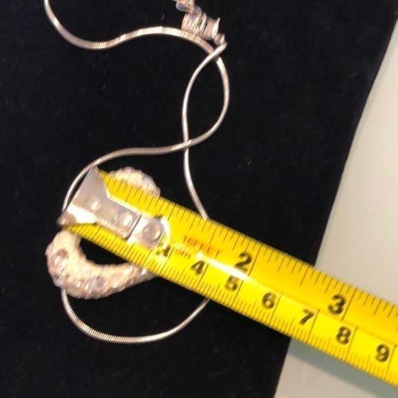 Swarovski Open Heart Stone Pendant Necklace - Picture 6 of 8